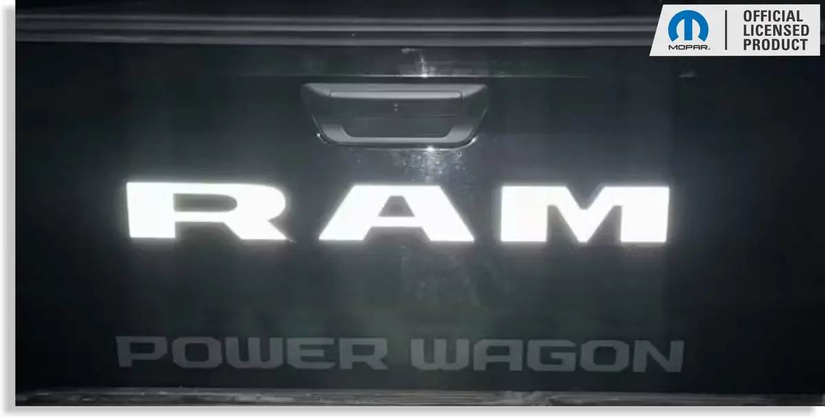 Ram Tailgate Emblem Overlay Decal   - 2019-2024 Ram 2500 Power Wagon 1