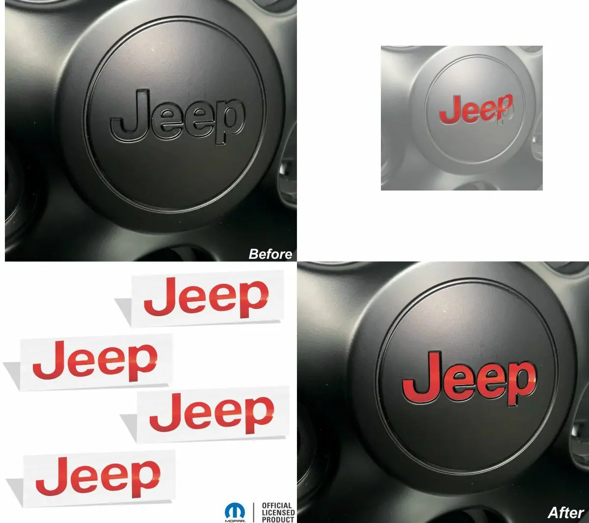 Steel Wheel Cover Jeep Inlay Decals For Wrangler Jl Sport 1