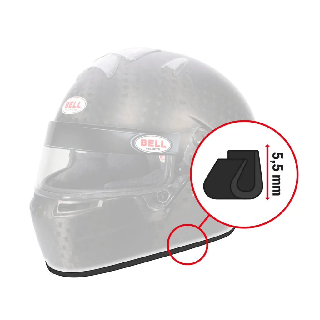 Bell | F1 Trim Edge Advanced (100Cm) | Helmet Rubber Molding Kit Replacement 1