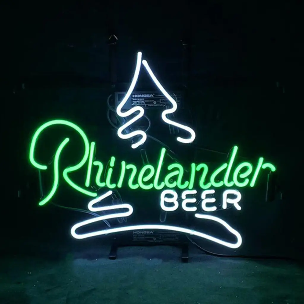 Rhinelander Beer With Tree Neon Signs Light 1