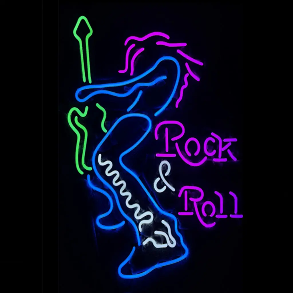 Rock & Roll Guitar Singer Neon Signs 1