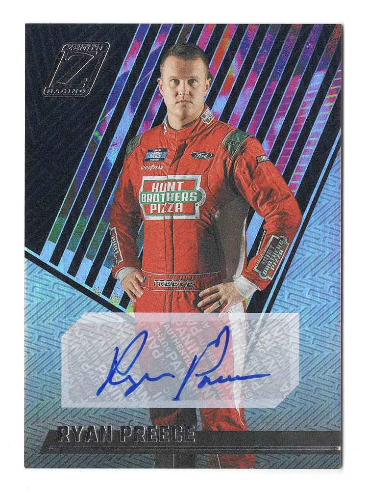 Ryan Preece 2022 Panini Chronciles Racing Zenith Autograph Signed Nascar Collectible Insert Trading Card 1