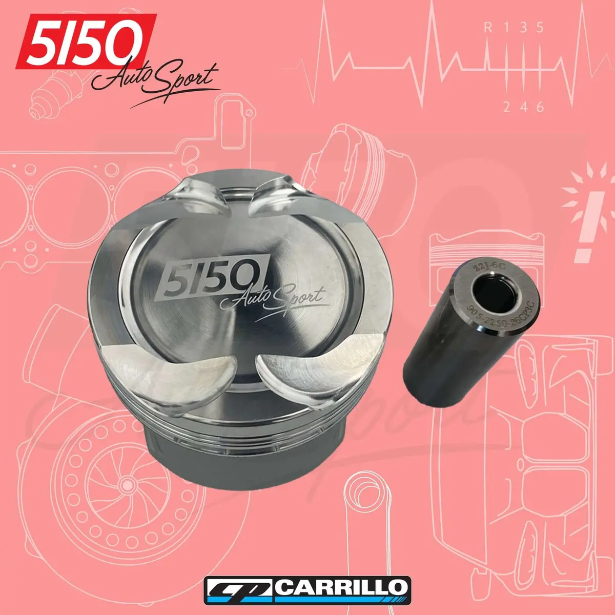 Cp Forged Piston Set, Bmw N63, Pro-Xtreme, Sleeved 1