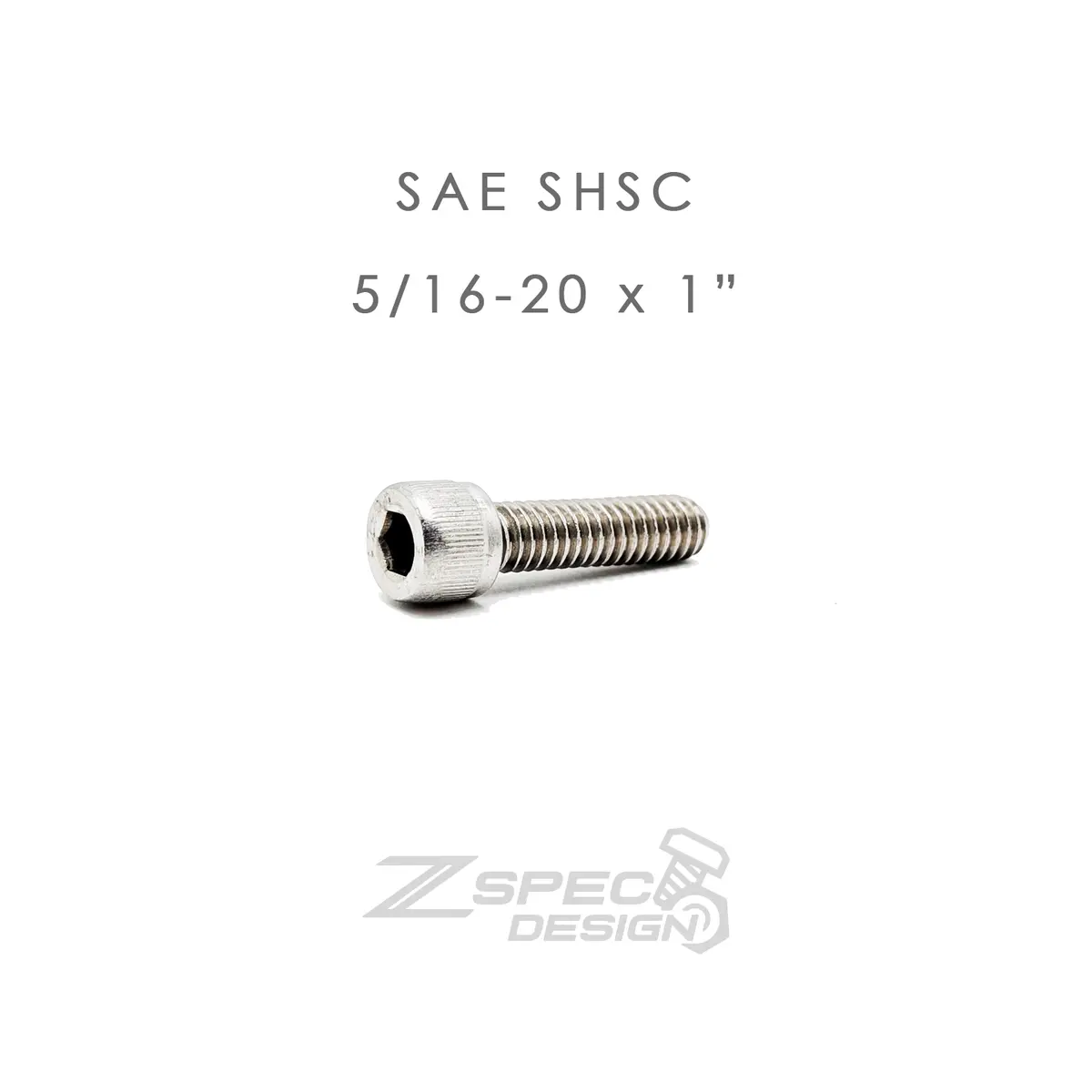 Zspec 5/16X20-1" Sae Socket-Cap Shsc Fasteners, Stainless, 10-Pack 1
