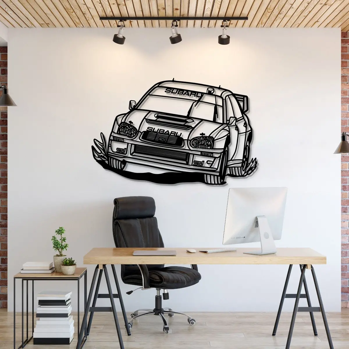 Impreza Wrx Sti Blobeye Wrc Perspective Metal Car Wall Art - Mt1190 1