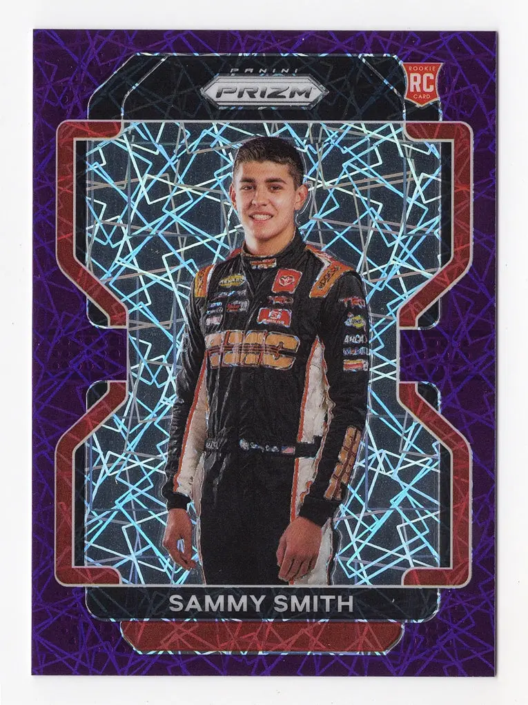 Sammy Smith 2022 Panini Prizm Racing Purple Velocity Prizm (Official Rookie Card) Rare Insert Nascar Collectible Trading Card #071/199 (Only 199 Made) 1