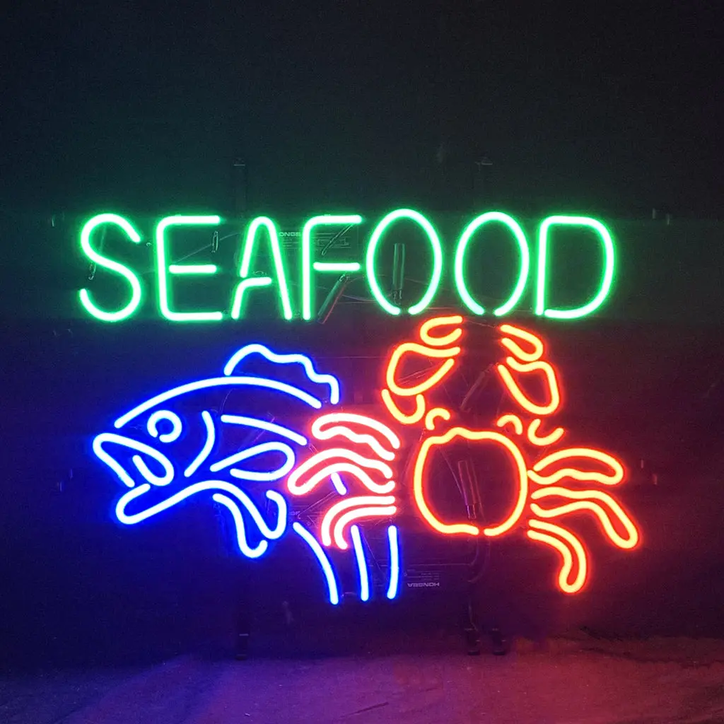 Seafood Fish Crab Neon Signs Light 1