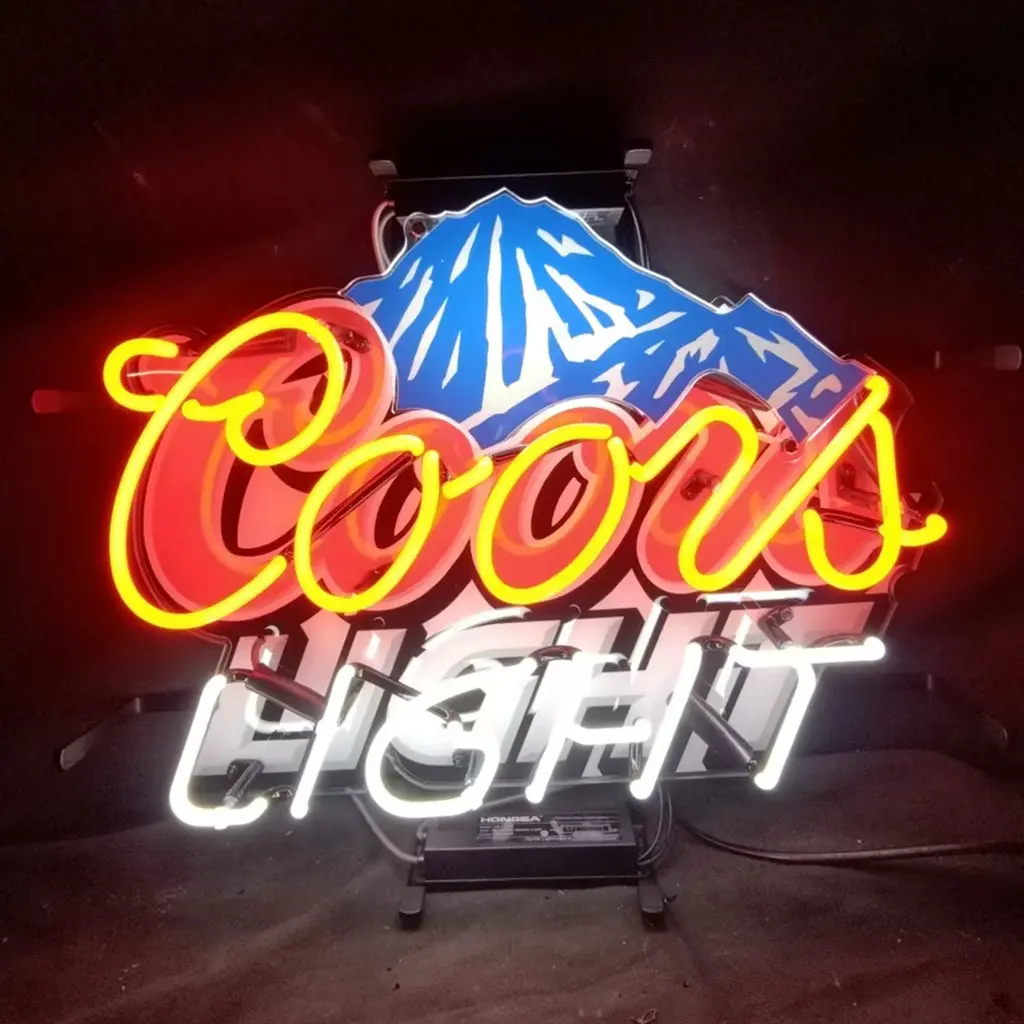 Coors Light With Snow Mountain Logo Neon Signs 1