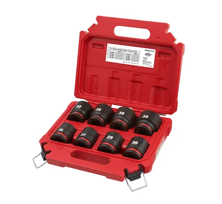 Juego De Socket Impacto Corto 3/4" 26-38 Mm 6Pt 8 Piezas | Milwaukee 1