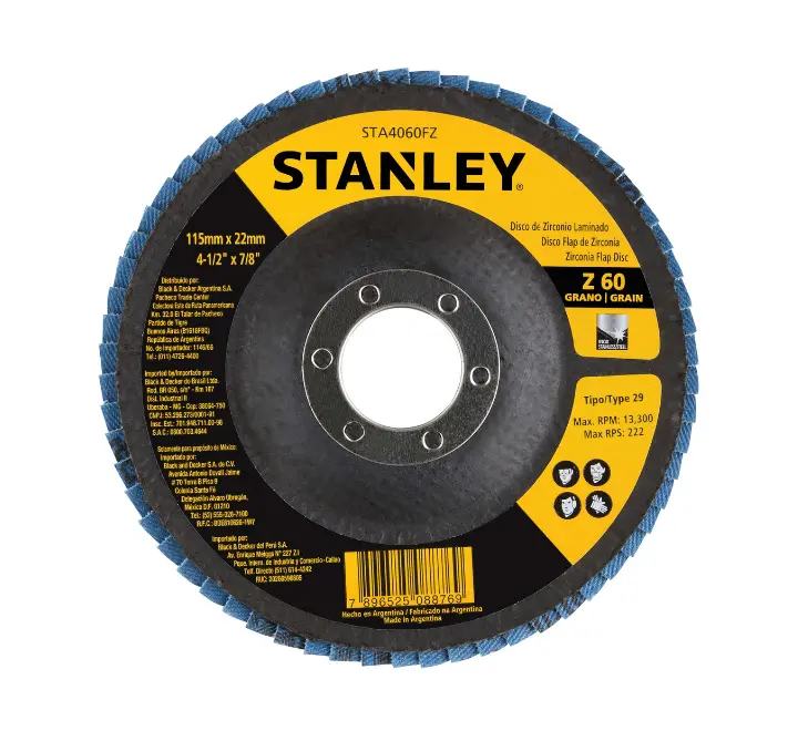 Disco Desbaste Laminado 4-1/2" Z60 | Stanley 1