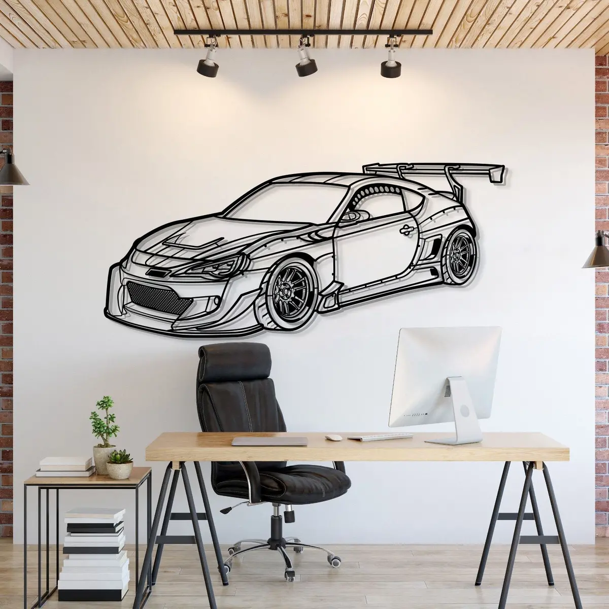 Gt-86 Perspective Metal Car Wall Art - Mt1292 1