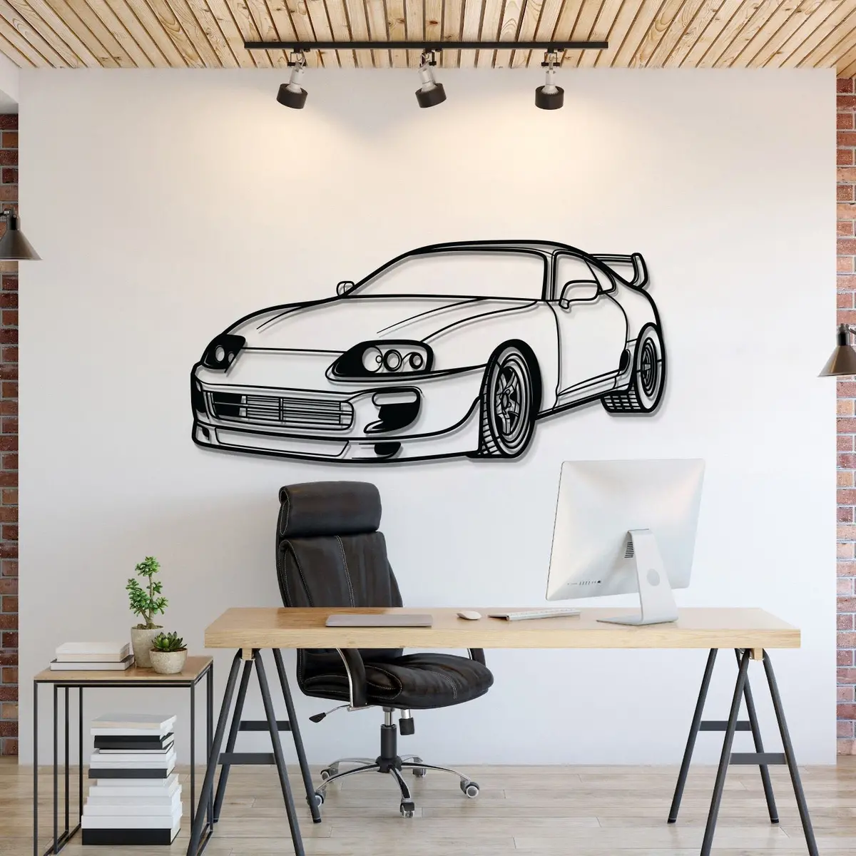 Supra Mk4 Perspective Metal Car Wall Art - Mt1136 1