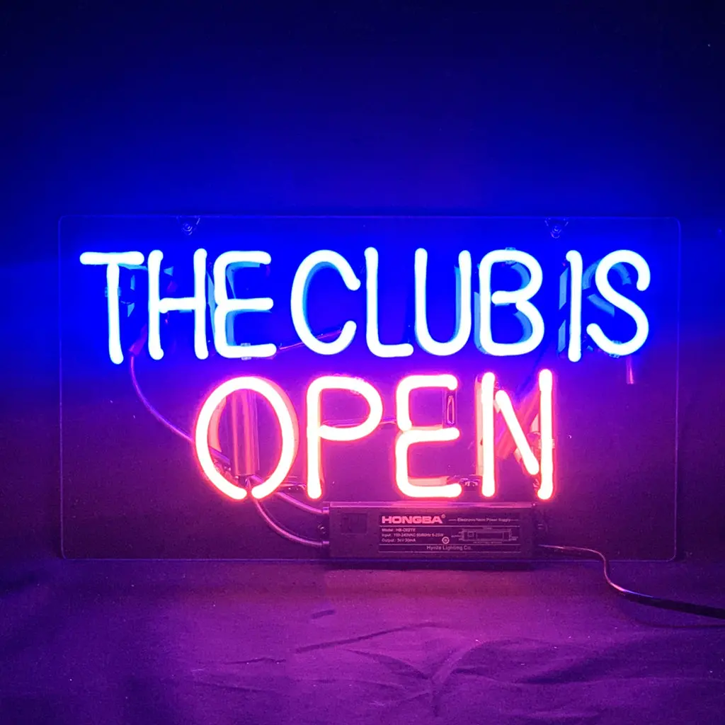 The Club Is Open Neon Light Sign 1
