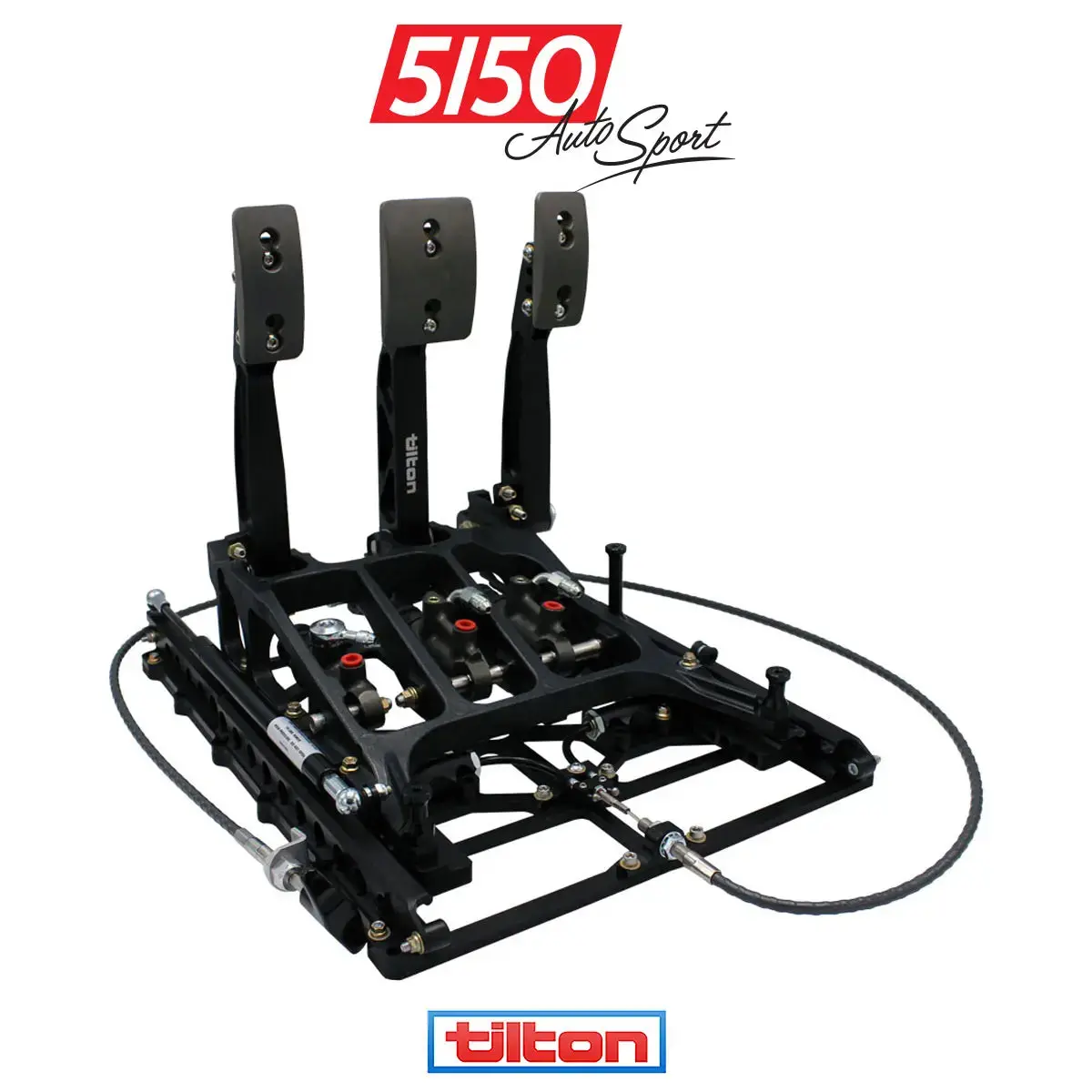 Tilton Engineering 850-Series 3-Pedal Underfoot Assembly With Slider System 1