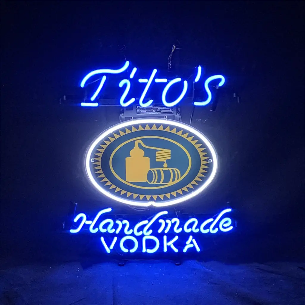 Blue Tito's Handmade Vodka Neon Signs Light 1