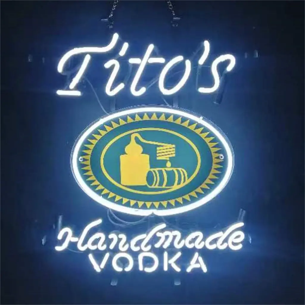 White Tito's Handmade Vodka Neon Signs Light 1