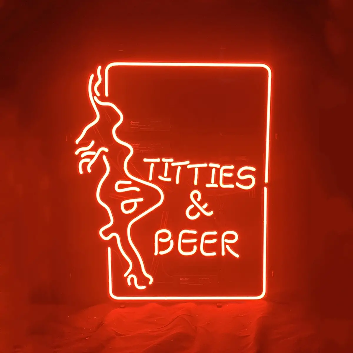 Titties Beer Wit Girl Neon Sign Light 1