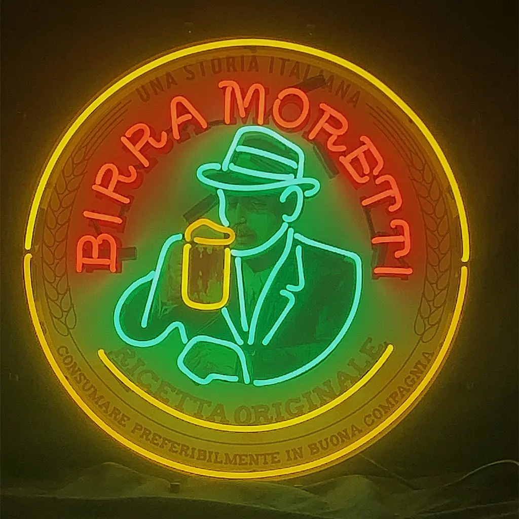 Una Storia Italiana Birra Moretti Ricetta Qriginale Neon Signs 2