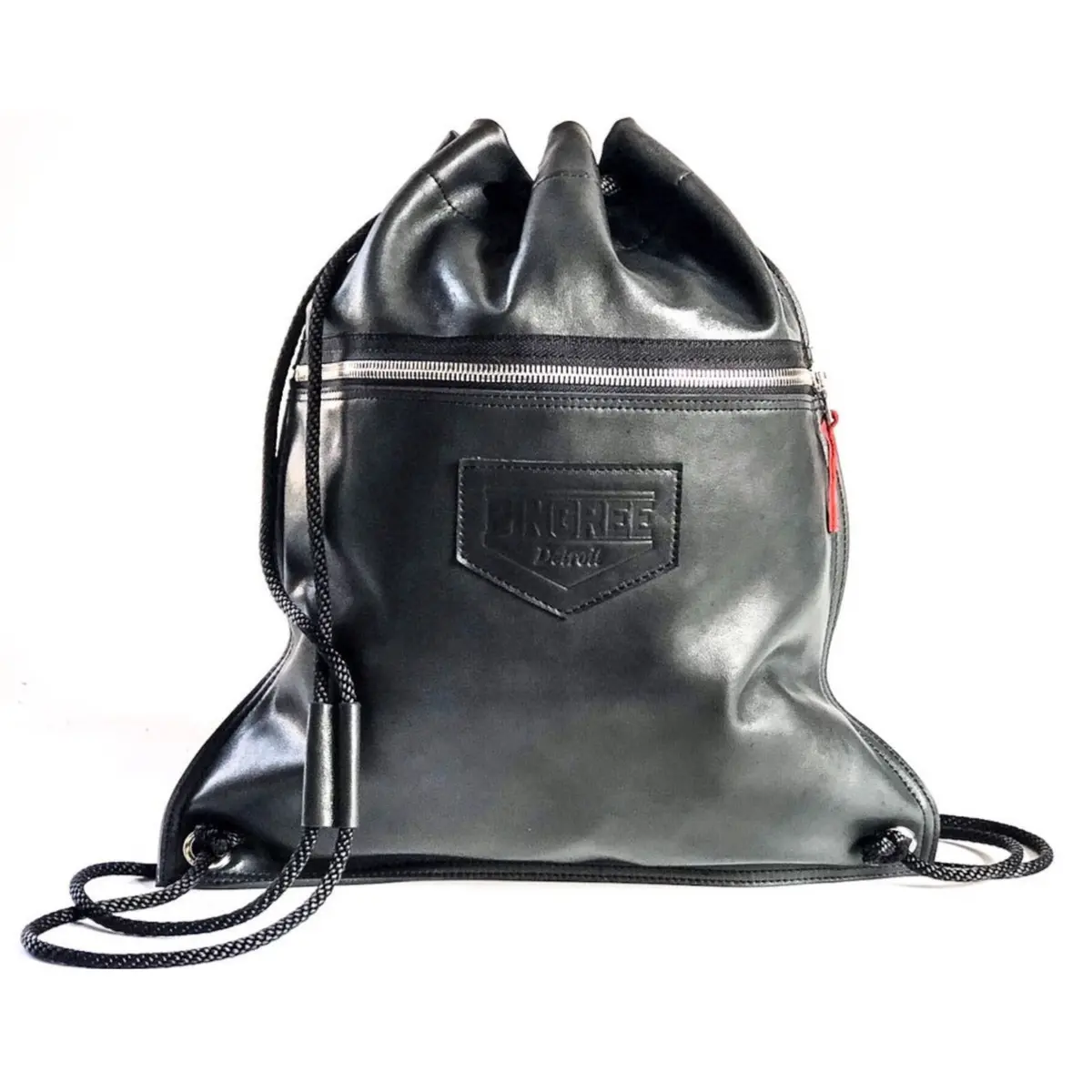 Detroit Drawstring Backpack In Leather ( Made To Order) 1