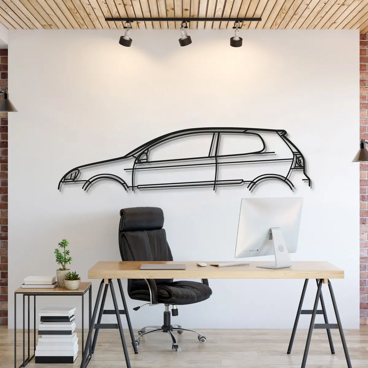 Golf 5 Classic Metal Car Wall Art - Mt0986 1