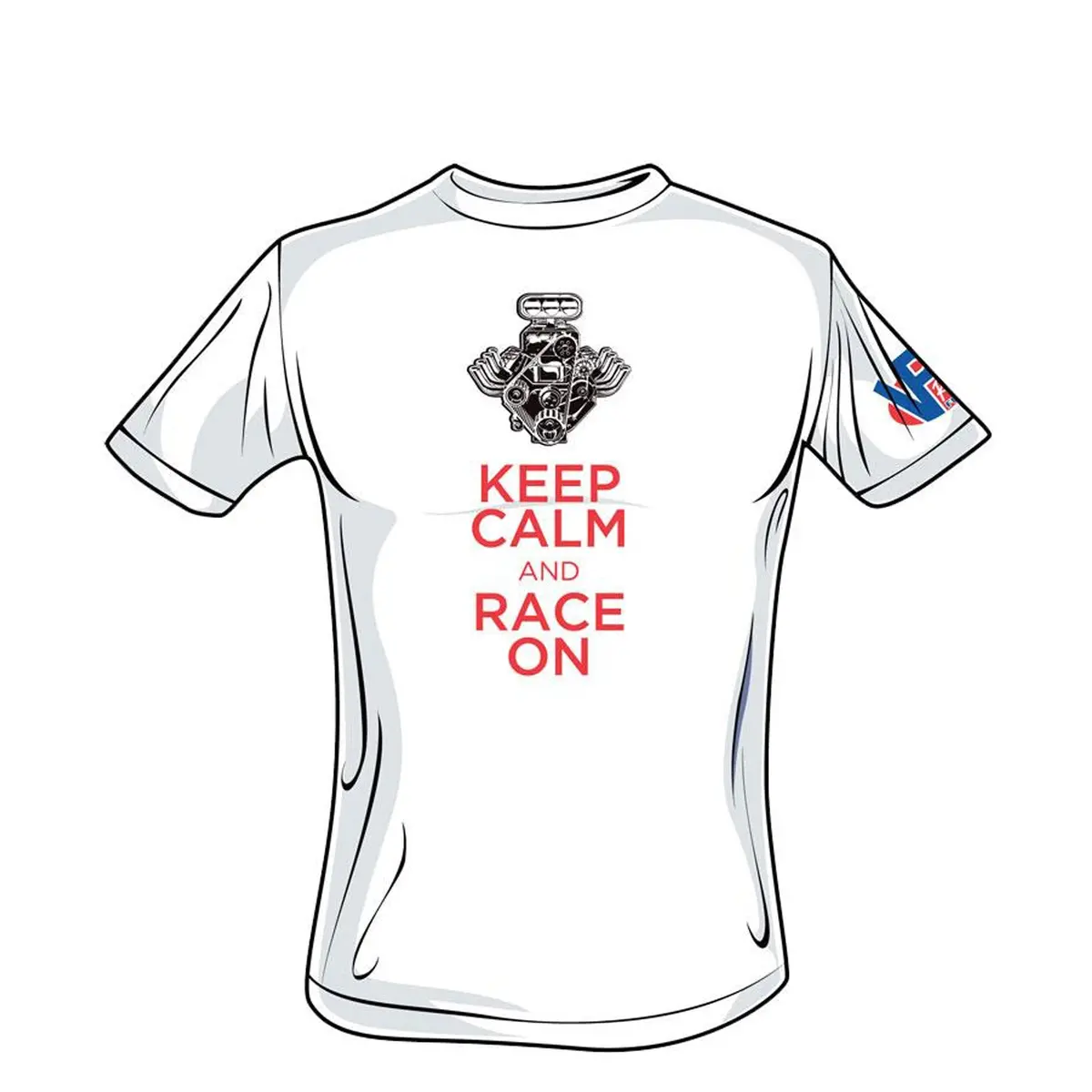 Vp Keep Calm And Race On T-Shirt 1