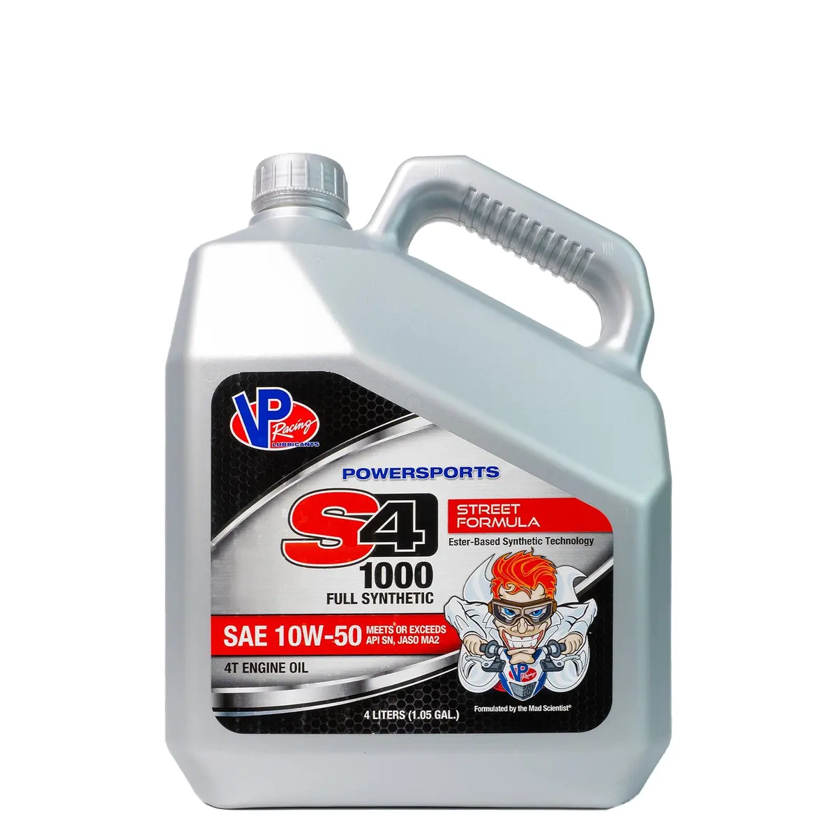 Vp S4 1000 Four Stroke Engine Oil – Full Synthetic Street Formula Sae 10W-50 (4L) 1