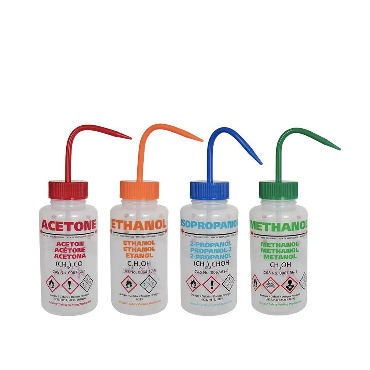 Wash Bottle Safety Multi-Lingual Wide Neck Venting - 500Ml 1