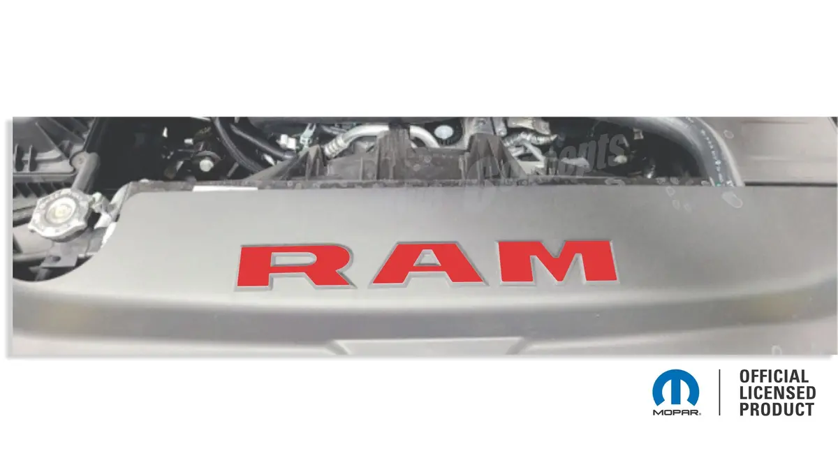 Ram Radiator Cover Lettering Overlay Decal - 2019-2026 Ram 1500 1