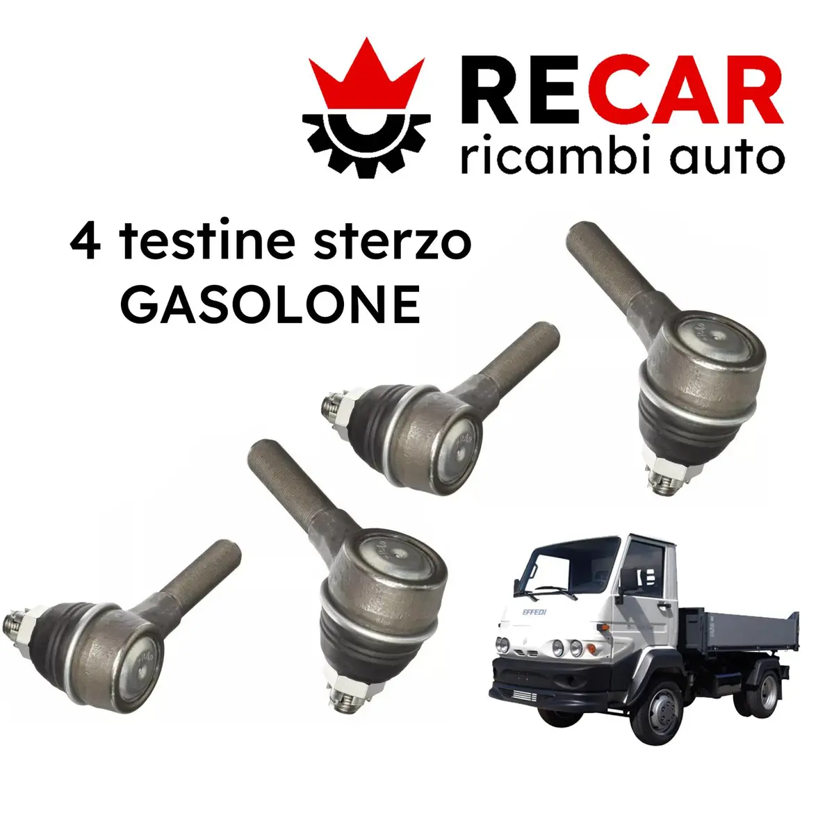 Serie Di 4 Testine Sterzo Gasolone Dx E Sx Effedi' Gasolone 60700015000 - 60700014000 1