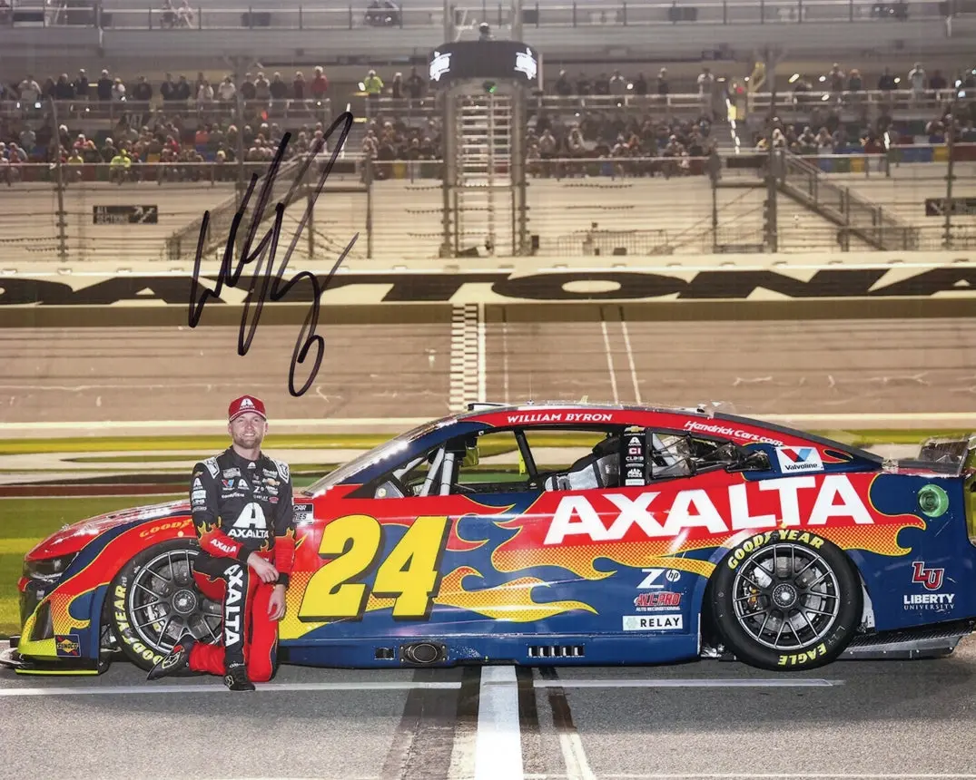 Autographed 2025 William Byron #24 Axalta Racing Daytona 500 Winner (Pit Road Pose) Signed 8X10 Inch Picture Nascar Glossy Photo With Coa 1
