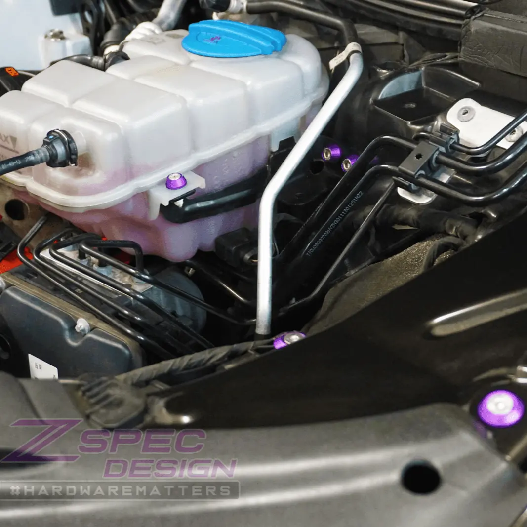 Zspec Stage-1 Dress Up Bolts® Fastener Kit For '12-18 Audi A7 4G8 3.0L, Stainless & Billet 3