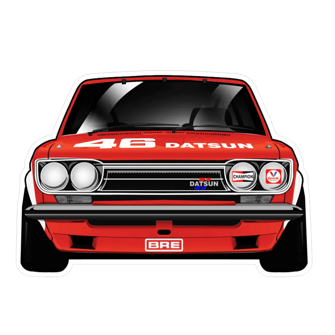 Datsun 510 #46 Race Car Vinyl Decal / Sticker, Zspec Design 1