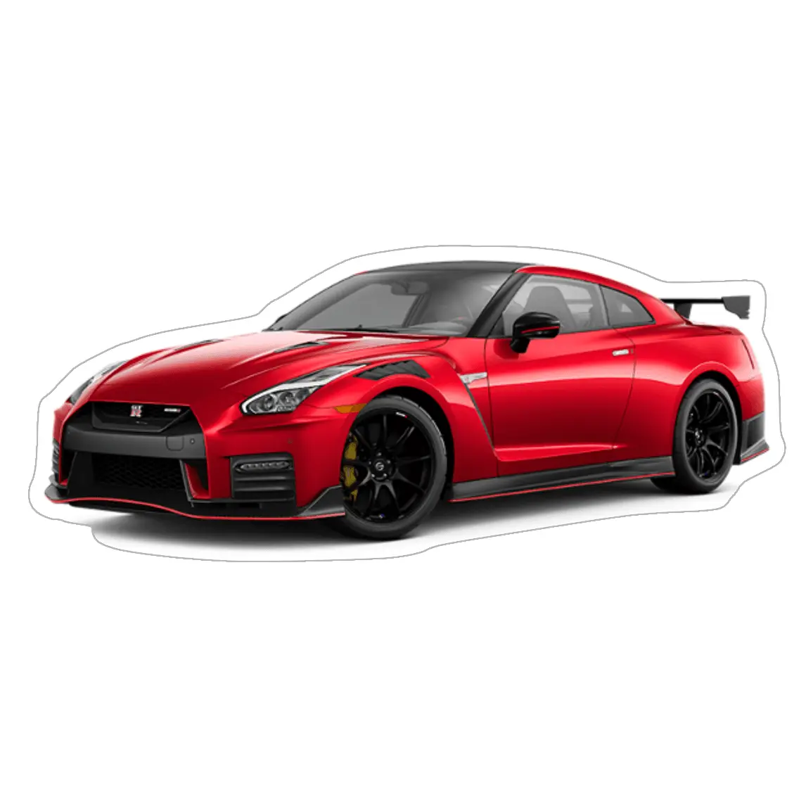 Nissan Gtr R35 Red Car Vinyl Decal / Sticker, 4.8" X 2" 1