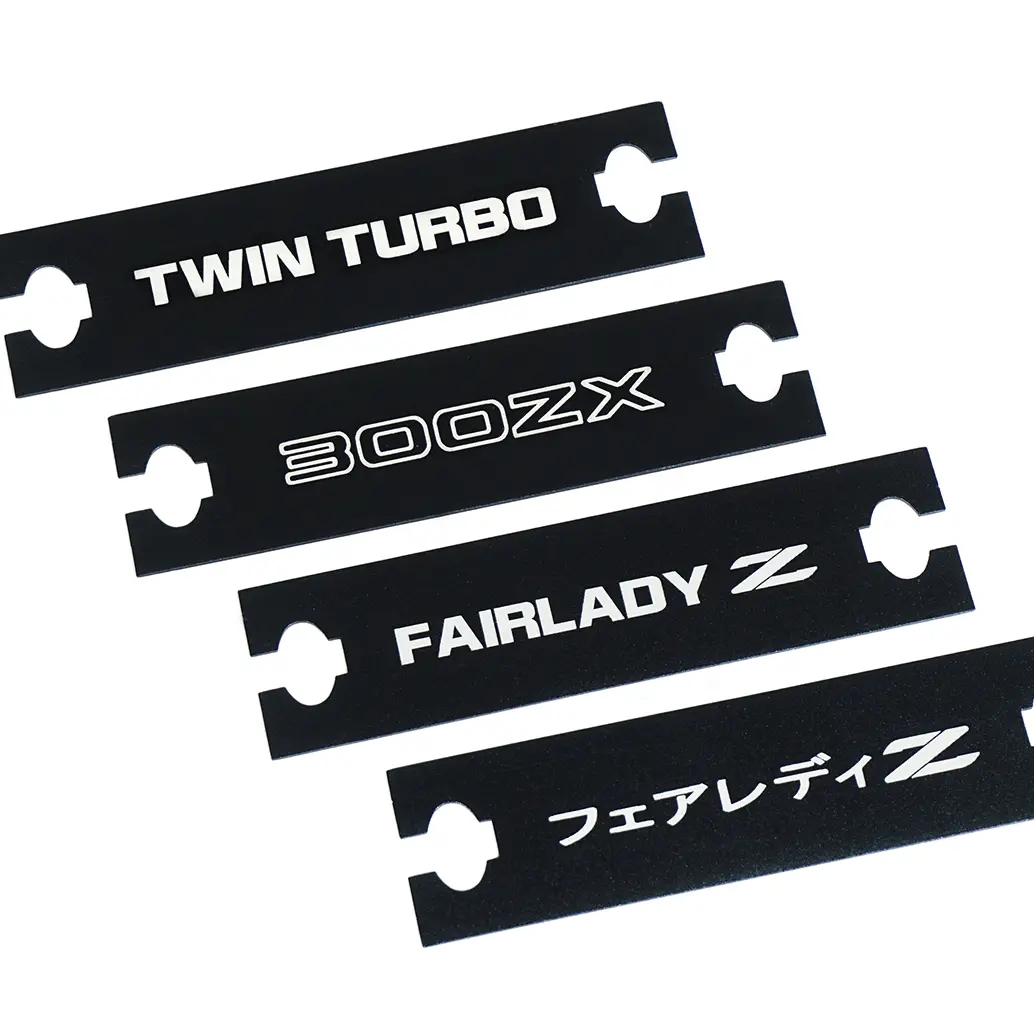 Zspec Clock Hole-Cover Plate For '90-99 Nissan 300Zx Z32 Stereo Bezels, Laser-Etched 1