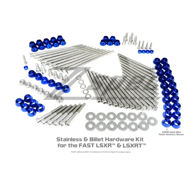 Zspec Dress Up Bolts® Kit For Fast 102Mm Lsxr And Lsxrt Manifolds, Stainless & Billet 1