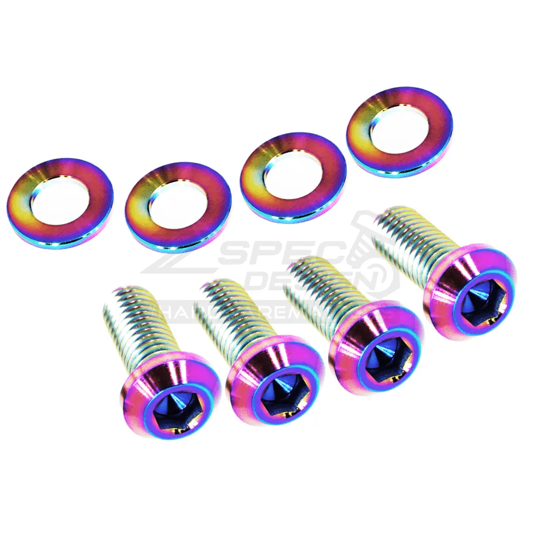 Zspec Hood Dress Up Bolts® Fastener Kit For Nissan Z32 300Zx, Titanium 1