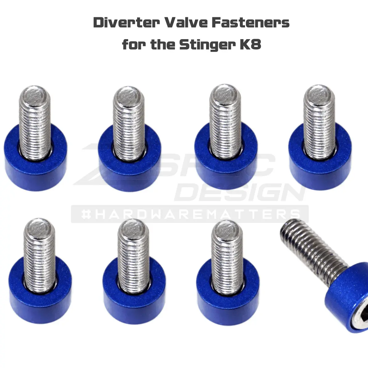 Zspec Diverter Valves Fastener Kit For '18+ Stinger Gt K8, Stainless & Billet 3