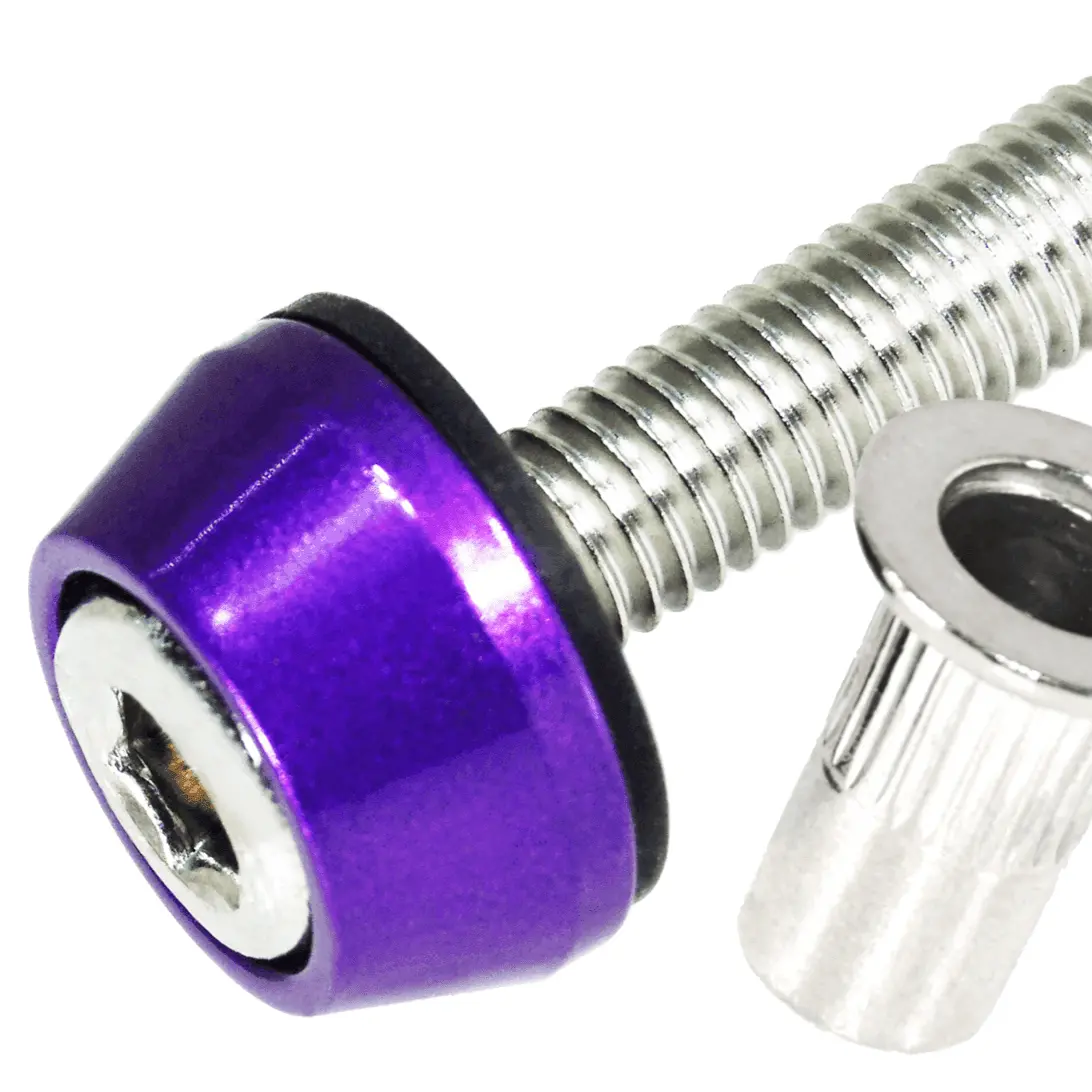 Zspec Body Kit Fastener, M5x20mm Stainless & Billet W/Rivet Nut, Per Each 1