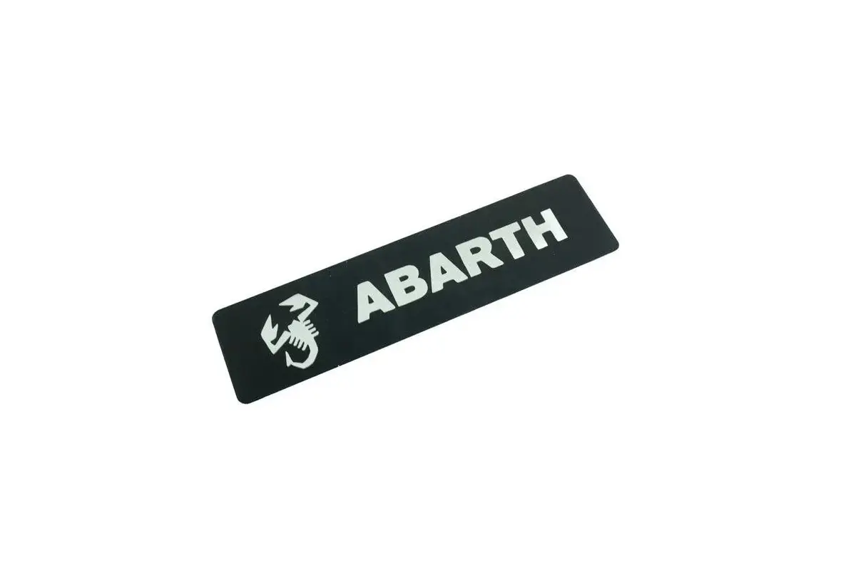 Abarth Weathertech Floor Mat Logo (Etched Metal) - Universal 1