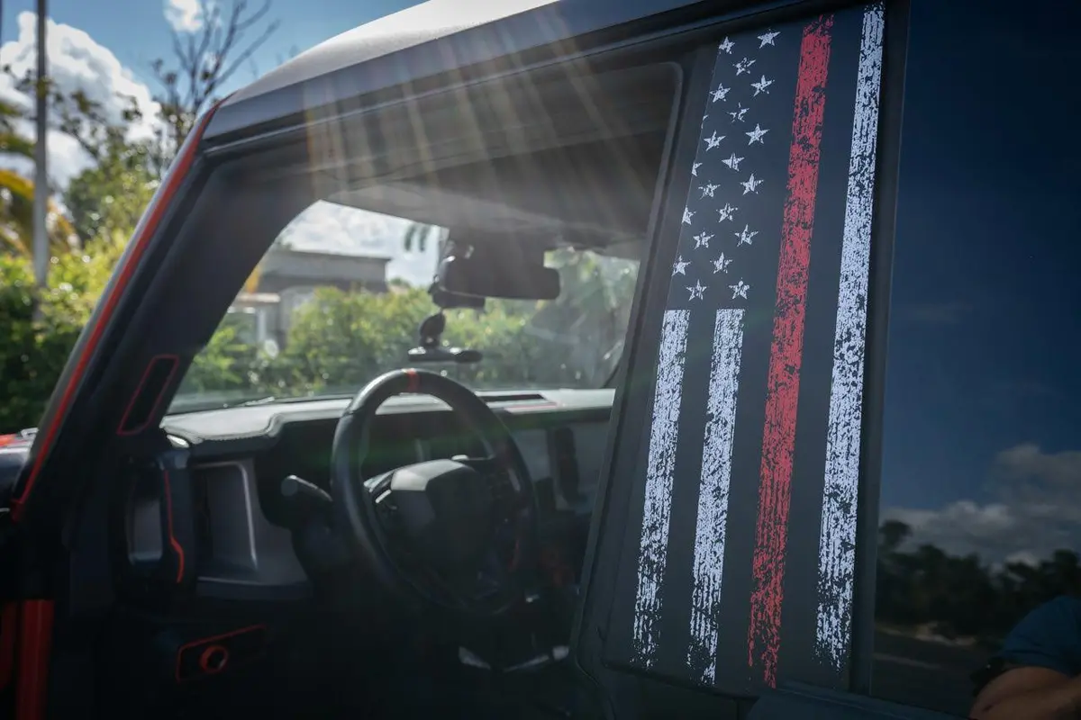 American Flag B Pillar Protection Kit (Printed Series) - 2021+ Bronco 4 Door 3