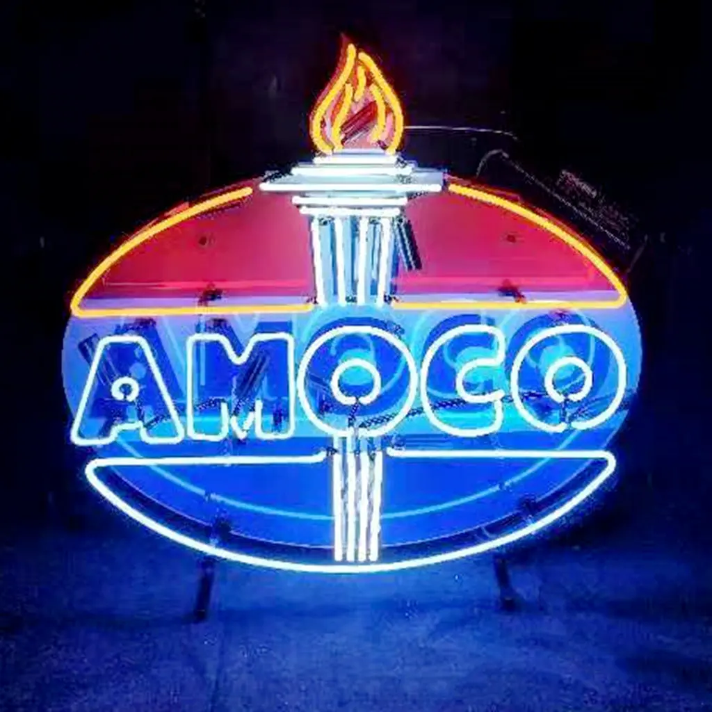 Amoco Gasoline Neon Sign Light 1