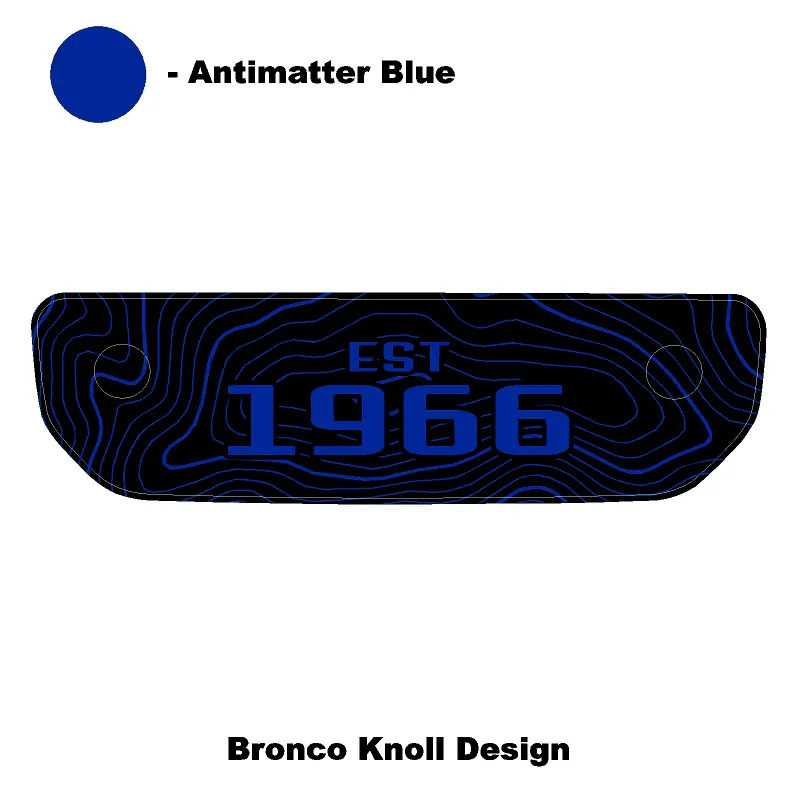 1966 Topographic Shifter Plate (Printed Series + Acrylic) - 2021+ Bronco 39