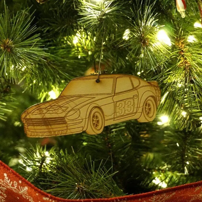 Zspec Laser-Engraved Birch Ornament, Style: Datsun 240Z/260Z/280Z S30, ~5-Inch Wide 1