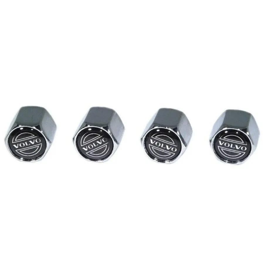 Chrome Valve Stem Tire Caps, Style: Volvo 1
