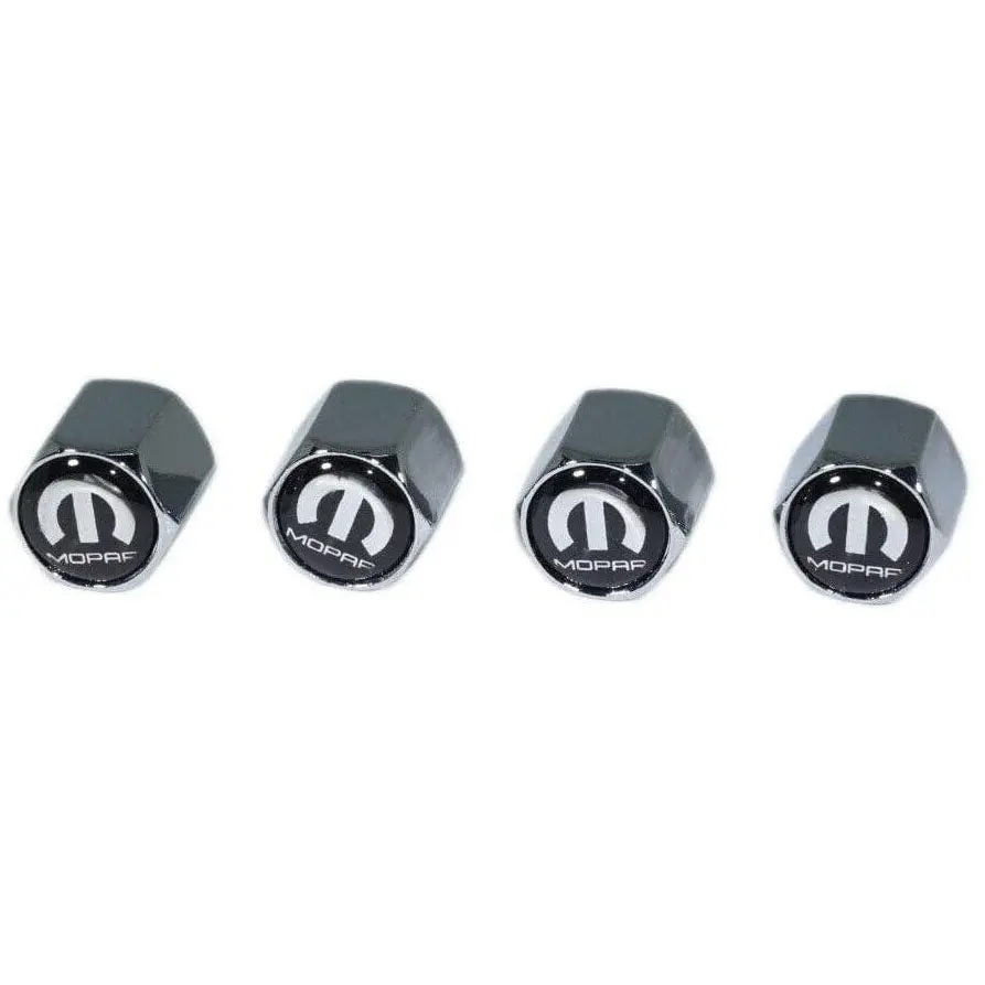 Chrome Valve Stem Tire Caps, Style: Mopar 1
