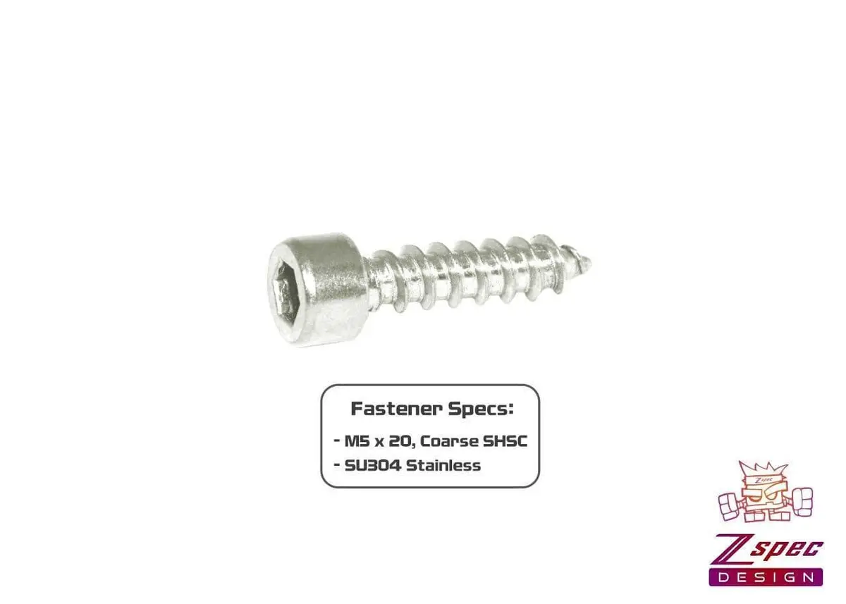 Zspec M5x16mm Coarse Socket-Cap Shsc Fasteners, Stainless, 10-Pack 2