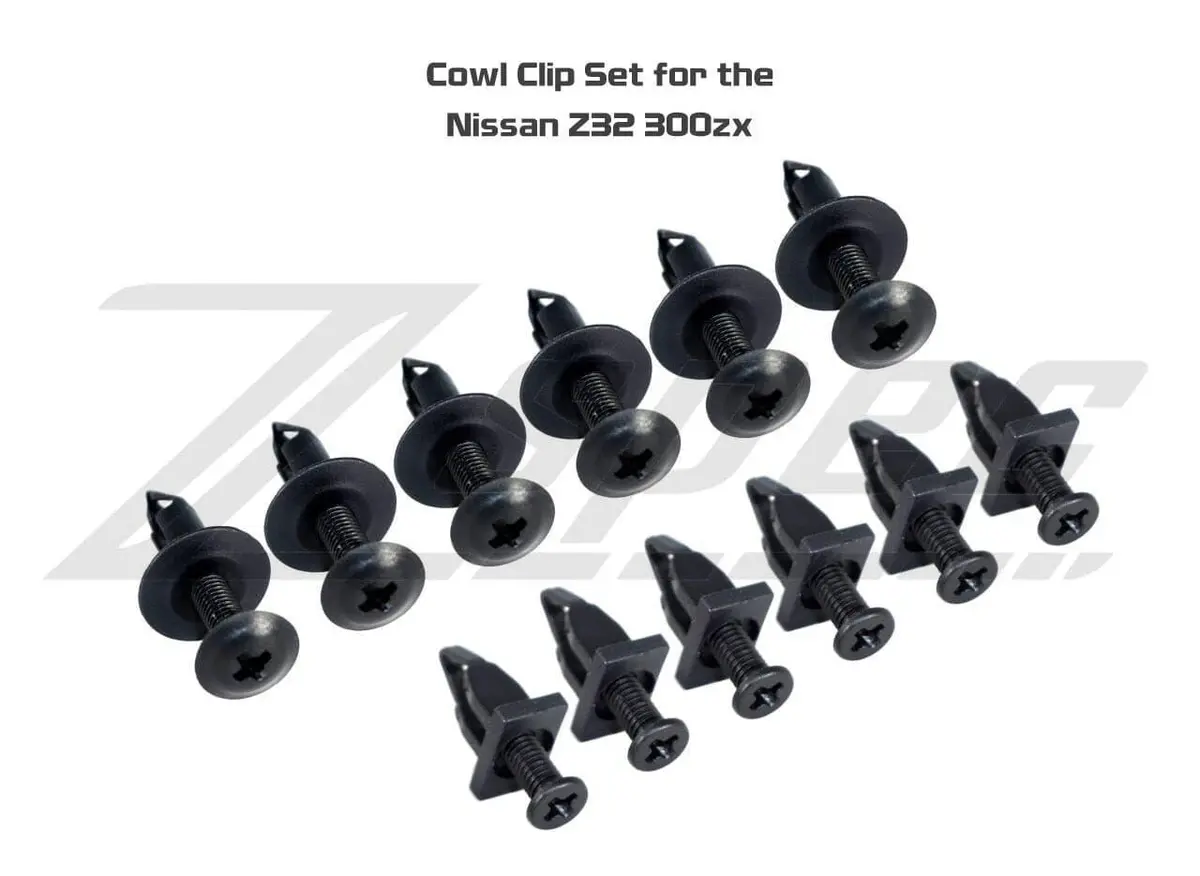 Zspec Oem-Style Cowl/Scuttle Panel Plastic Clip Set For '90-96 Nissan 300Zx Z32 2