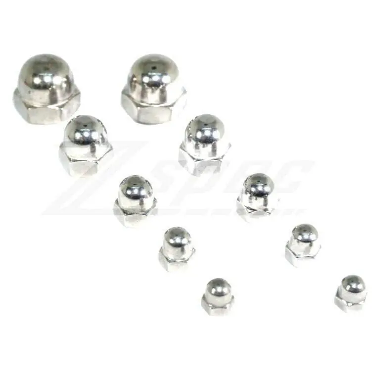 Zspec M10-1.5 Acorn Nuts, Sus304 Stainless Steel, 10-Pack 1