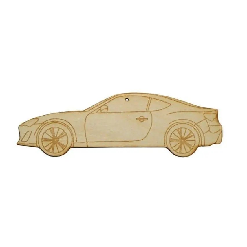 Zspec Laser-Engraved Wood Ornament, Style: Subaru Brz/Scion Frs, ~5" 1