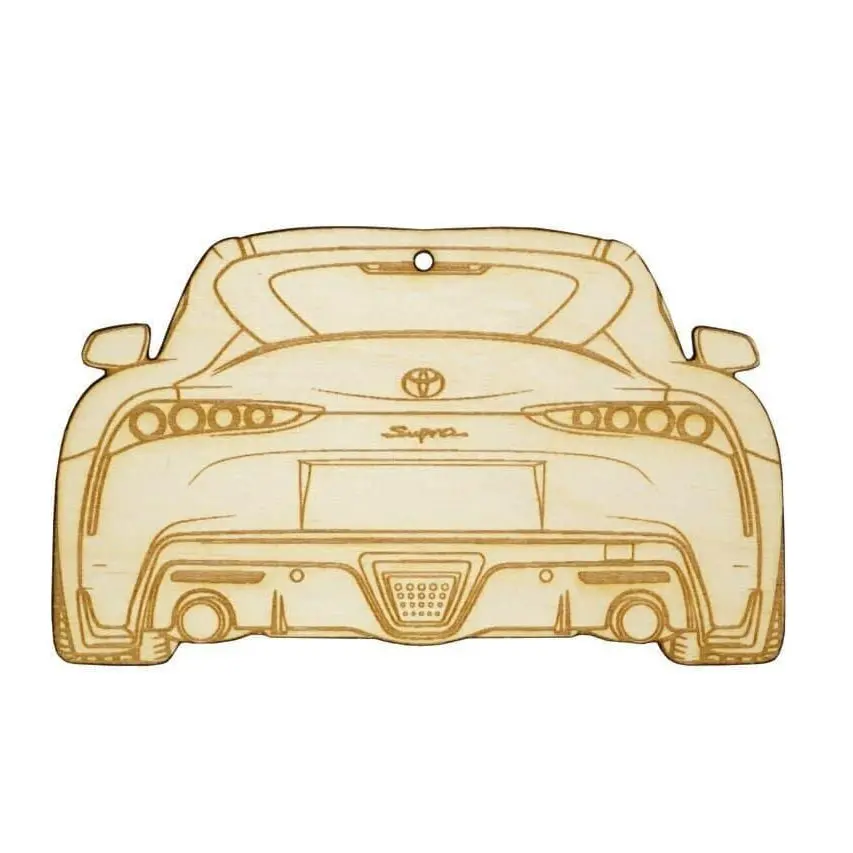 Zspec Laser-Engraved Wood Ornament, Style: Toyota Supra Mk5, Birch 1